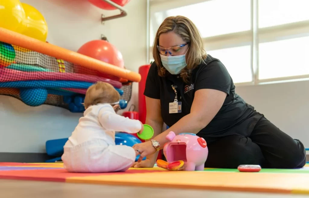 Child in an occupational therapy session